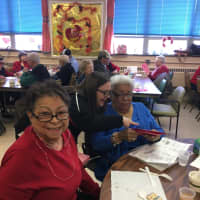 <p>Pre-School Director Jacqueline Madera delivers Valentine’s Day Cards to Seniors at the Office for Senior Resources.</p>