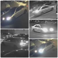 <p>Police in Yonkers attempted to track down the driver of this gray sedan.</p>
