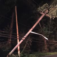 <p>The driver of a box truck lost control and slammed into a utility pole.</p>