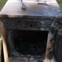 <p>The fire in the clothes dryer was extinguished, and it promptly removed via a rear basement window after the fire in a Brookfield home Wednesday evening.</p>