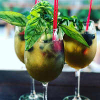 <p>Green sangria from Aesop&#x27;s Fable Restaurant in Chappaqua.</p>