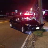 <p>Police in Ramapo arrested a 23-year-old man from Congers for driving while intoxicated early on Monday morning after he struck a telephone pole.</p>