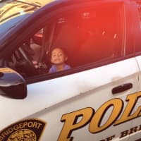 <p>Saydie Ramos even got to sit in a police cruiser.</p>