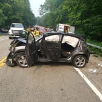 <p>At least two people were seriously injured in a four-vehicle crash on Route 100.</p>