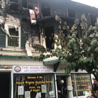 <p>The Giggling Pig in downtown Bethel was destroyed by a fire early Thursday.</p>