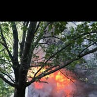 <p>A home on Route 9G in Red Hook was destroyed.</p>