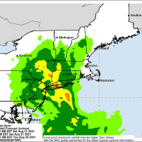 <p>A look at projected rainfall totals from Henri.</p>