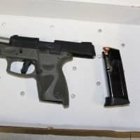 <p>The gun seized from Burnham</p>