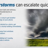 <p>An approaching cold front will bring showers along with potentially severe thunderstorms accompanied by damaging wind gusts and heavy downpours with the possibility of isolated tornadoes.</p>