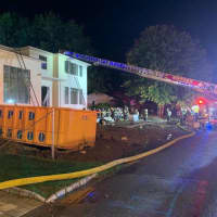 <p>Monsey firefighters on the scene.</p>