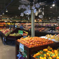 <p>The entrance opens into the produce section.</p>