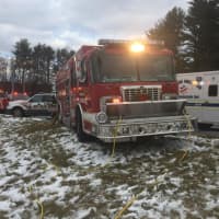 <p>A driver was hospitalized after driving off the roadway and striking a tree on the Taconic State Parkway in Yorktown.</p>