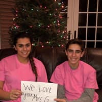 <p>Students, faculty and family from Our Lady of Fatima School came out in support of teacher Geri Galasso, who is battling breast cancer.</p>