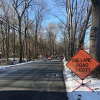 <p>The bridge on Sugar Hollow Road in Wilton has been reduced to one lane of alternating traffic.</p>