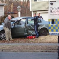 <p>The driver was hospitalized with non life-threatening injuries.</p>