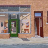 <p>While waiting at a red light, Mark Oberndorf saw a Rochelle Park barbershop and was inspired to create a painting of it.</p>