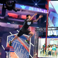 <p>Jacob Arnstein competing during the qualification round of Season 14 of American Ninja Warrior</p>