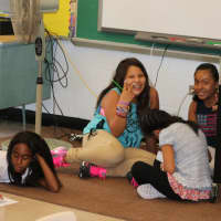 <p>Students get back to work on the first day of school in Elmsford.</p>