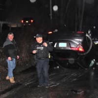<p>A driver was hospitalized at Westchester Medical Center after being involved in a rollover crash in Mahopac.</p>