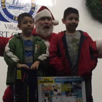 <p>Santa had as much fun as the kids at Port Chester&#x27;s tree lighting.</p>