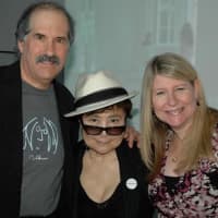 <p>Mark Lapidos of Montvale, left, with Yoko Ono and his wife, Carol, who has helped run The Fest for Beatles Fans since the mid-1970s.</p>