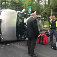 <p>First responders were dispatched to the scene of a rollover crash involving three cars in Monsey on Wednesday.</p>