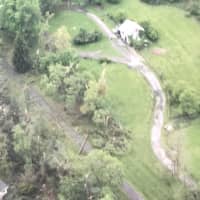 <p>An aerial view of some of the damage caused by Tuesday&#x27;s storm in southern Dutchess County.</p>