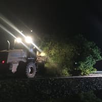 <p>Metro-North crews worked overnight to remove more than 100 trees from tracks.</p>