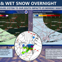 <p>The quick-moving system will bring rain and light snow overnight Monday night, March 6 into Tuesday morning, March 7 in a portion of the region.</p>