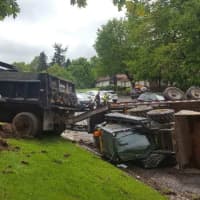 <p>A dump truck driver lost control of his vehicle and ended up closing a roadway for more than three hours.</p>