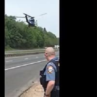 <p>The Northstar helicopter takes off from Route 287 in Mahwah with the critically injured victim, headed for St. Joseph&#x27;s University Hospital in Paterson on Saturday, May 13.</p>