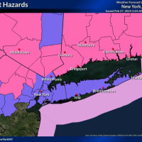 <p>Winter Storm Warnings are in effect for the areas shown in pink.</p>