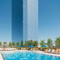 <p>A heated 81-foot-long infinity pool at The Modern.</p>