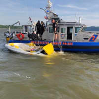 <p>First responders came to the rescue of a man whose boat capsized.</p>
