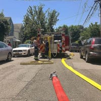 <p>Crews knocked down a fire in Pelham within five minutes of being dispatched.</p>