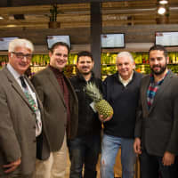 <p>Members of the DeCicco family celebrate the opening of their supermarket chain&#x27;s sixth store.</p>