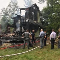 <p>Westchester County Police Arson Dog Daisy investigated the fire once the flames were knocked down.</p>