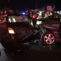 <p>A woman was seriously injured during a two-vehicle crash in Fairfield.</p>