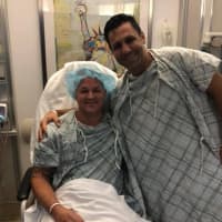 <p>Chris Clark of Paramus -- a Bogota native -- readies for surgery at New York Presbyterian Hospital. He is supported best friend by George Salameh of Wood-Ridge -- Hasbrouck Heights native -- who received his new kidney the following day.</p>