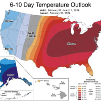 <p>The new winter storm will be followed by an uptick in temperatures into the start of March.</p>