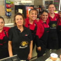 <p>Some of the staff at Bagel Train in Suffern.</p>