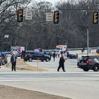 <p>Emergency crews on the scene of the officer-involved shooting in Harrisburg.&nbsp;</p>