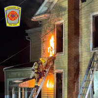 <p>Lancaster Township Fire Department on the scene of the fatal fire.&nbsp;&nbsp;</p>
