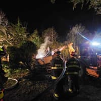 <p>A house and a mobile home that were destroyed by a fire in Egg Harbor Township, NJ.
  
</p>