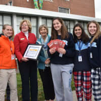 <p>Students at The Ursuline School in New Rochelle donated more than 700 pairs of pajamas and 100 books to children in homeless shelters in Westchester.</p>