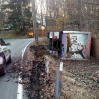 <p>A milk truck rolled over attempting to avoid a school bus.</p>