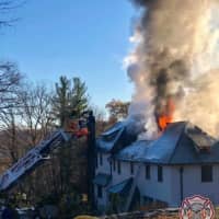 <p>Several fire companies battled a fire in Briarcliff Manor.</p>