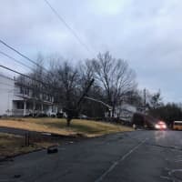 <p>A driver took out a utility pole in New Hempstead.</p>