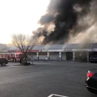 <p>The Ferndale Shopping Center on the day of the fire</p>