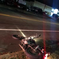<p>A motorcyclist was hospitalized after a driver allegedly on drugs forced them off the side of the road in Airmont.</p>